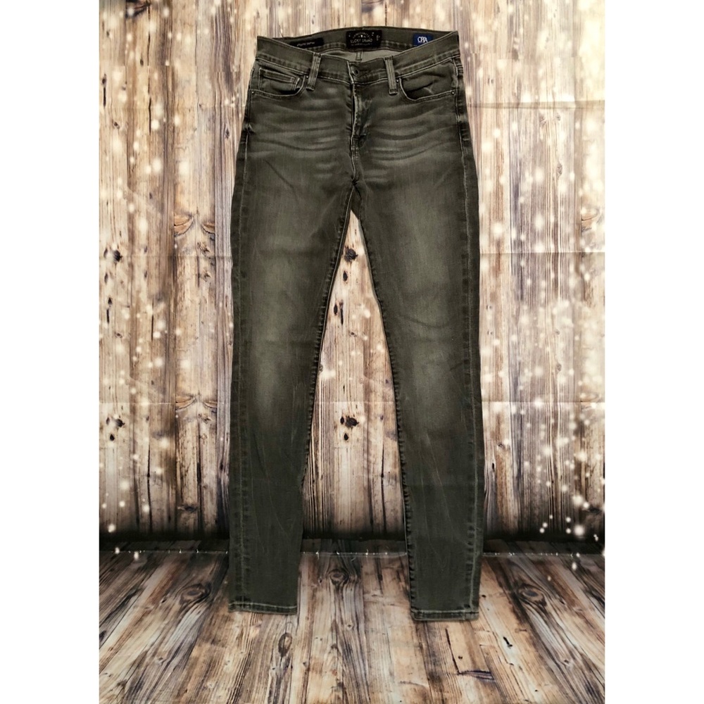 Lucky Brand gray wash Brooke skinny jeans